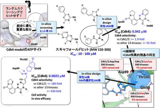 小さな化合物を組み合わせて新しい医薬品を産み出すFBDD的手法の例