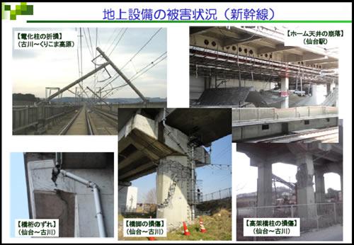 設地備上の主設な被備害の状況被害状況(新幹線)