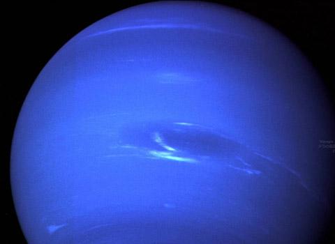 ボイジャー2号が撮影した海王星（NASA提供）