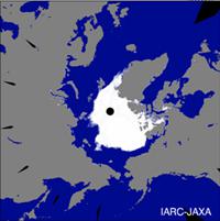 北極海の海氷面積が観測史上最小に(8月15日)
