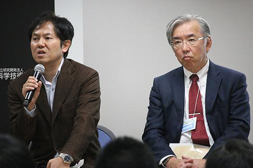 写真5 北海道大学の石井哲也氏(左)と徳島大学の苛原稔氏(右)