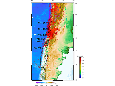 チリ中部地震で断層最大8メートル動く