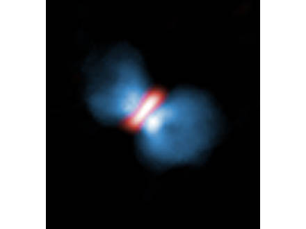 巨大な星の赤ちゃんを取り巻くガスの姿を鮮明に捉えた 南米のアルマ望遠鏡使い山口大など