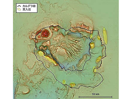 海底の「鬼界カルデラ」の内側に、溶岩ドームができていた
