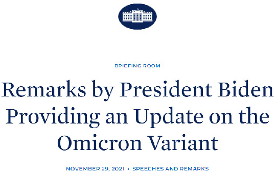 バイデン米大統領の演説内容を伝えるホワイトハウスのプレスリリース（ホワイトハウスのホームページから）