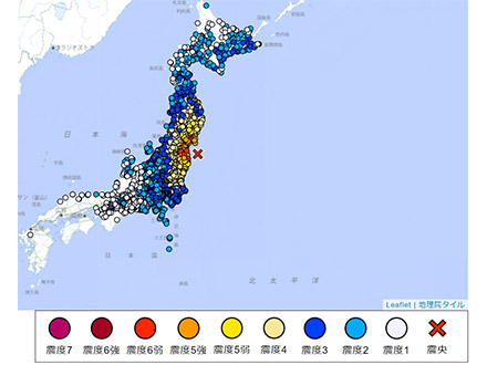 東北地方で最大震度6強、首都圏も大きく揺れる 震源は福島県沖で死者やけが人の報告相次ぐ