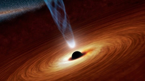 ブラックホールの想像図（NASA提供）