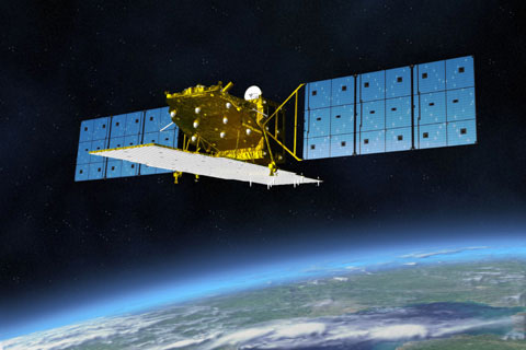 全地球の森林監視の役割も果たす陸域観測技術衛星「だいち2号」（JAXA提供）