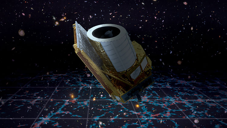 宇宙望遠鏡「ユークリッド」の想像図（ESAなど提供）