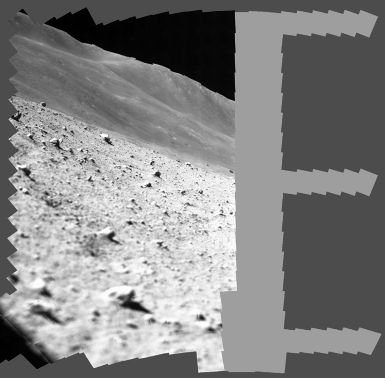 スリムが着陸後、分光カメラで撮影した月面（JAXA提供）