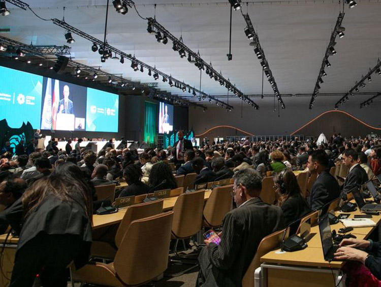 アゼルバイジャンのバクーで開かれたCOP29終盤の様子(撮影日時不明、UNFCCC事務局提供)