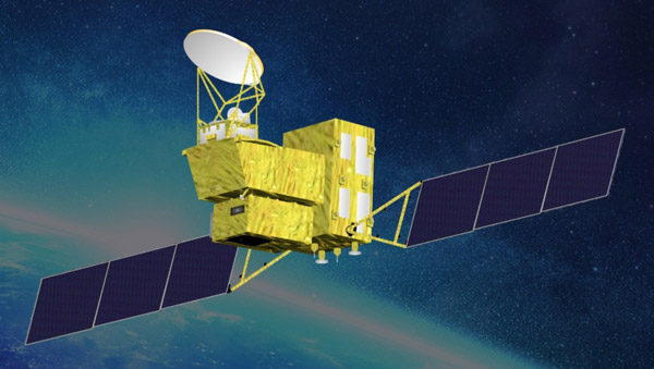 温室効果ガス・水循環観測技術衛星「GOSAT-GW」の想像図(JAXA提供)